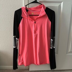 1/2 quarter zip neon pink running jacket.